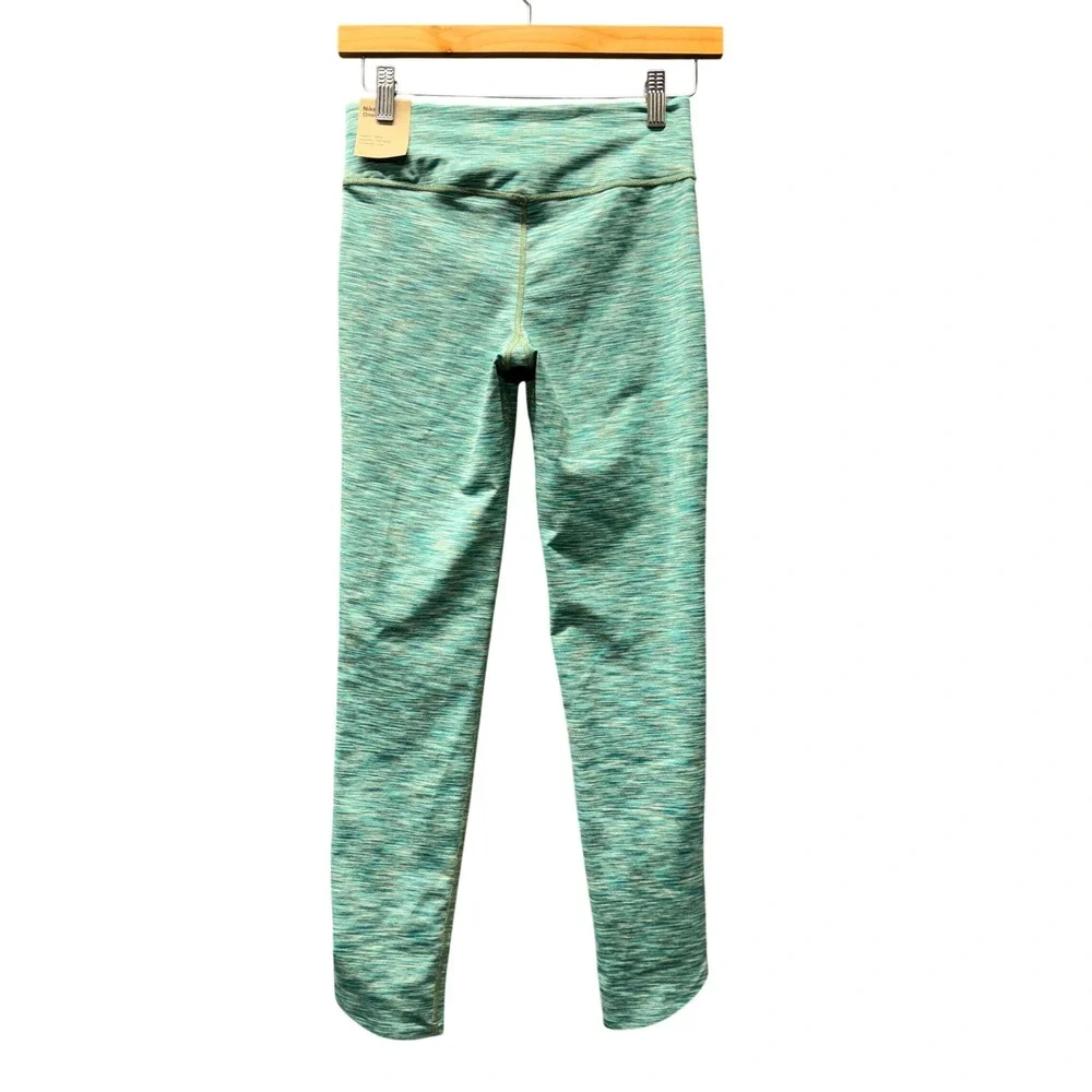 Nike Leggings Kids Girls Large One Dri-FIT Teal Space Dye Activewear Gym NEW